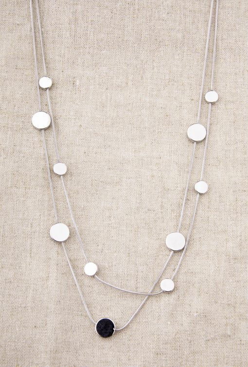 1393 - Solid Gold Y Necklace with Disc Drop – Elizabeth Sarah Collections